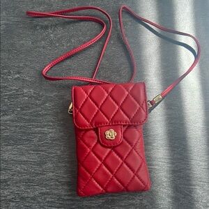 New Quilted  Phone and essentials Red Bag